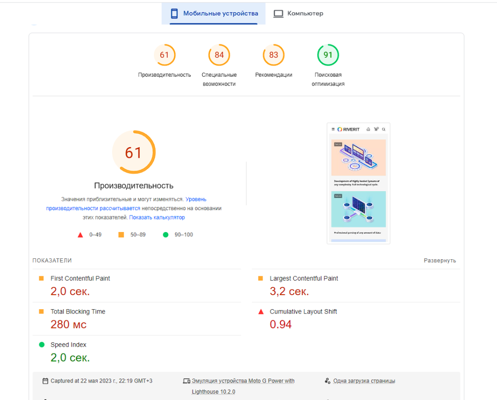 Google PageSpeed Insights ужесточает требования | RIVERIT